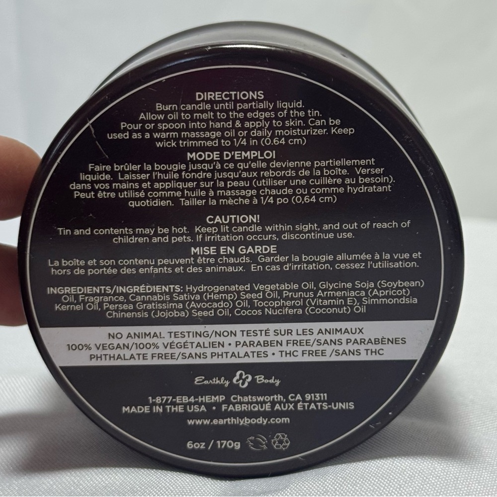 Hemp Seed 3-in-1 Massage Candle Skinny Dip Scent - Picture 2 of 3